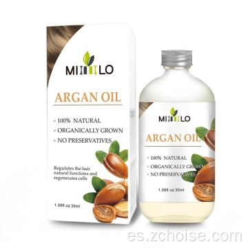 aceite de argán natural marroquí profesional para el cabello